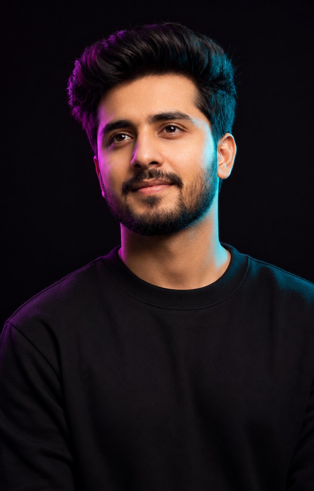 Portrait Black Background