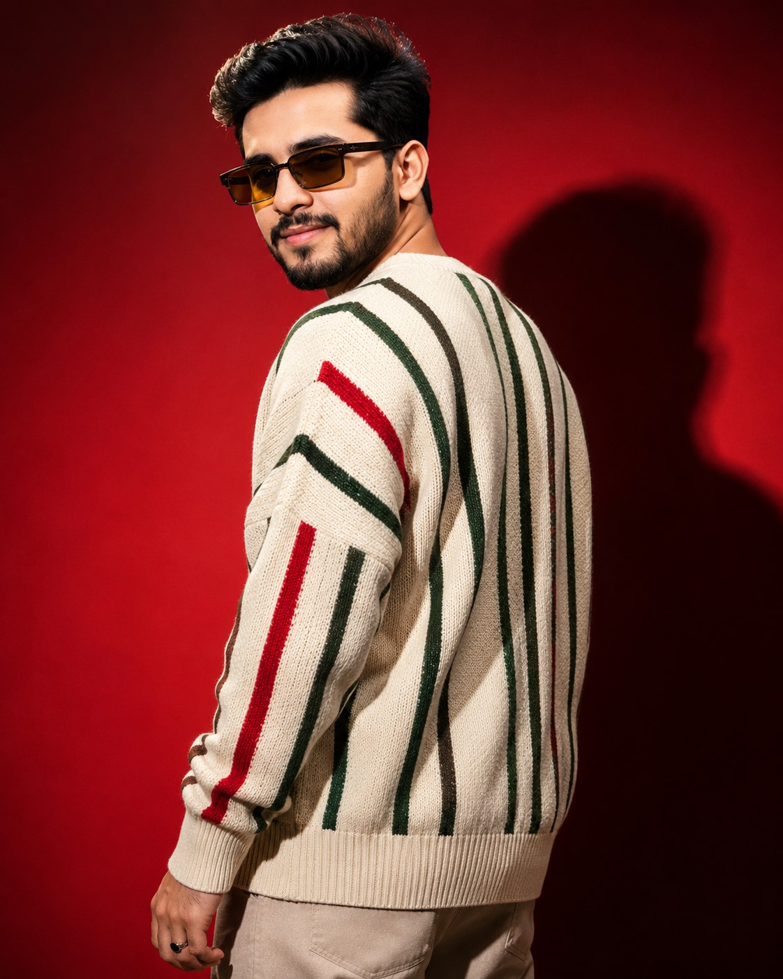 Chunky Knit Sweater Studio Portrait
