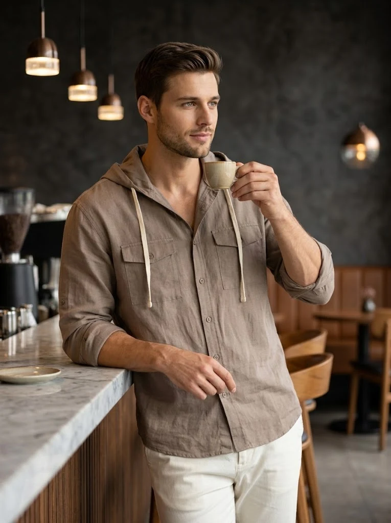 Premium Fashion Editorial Café Portrait image 1