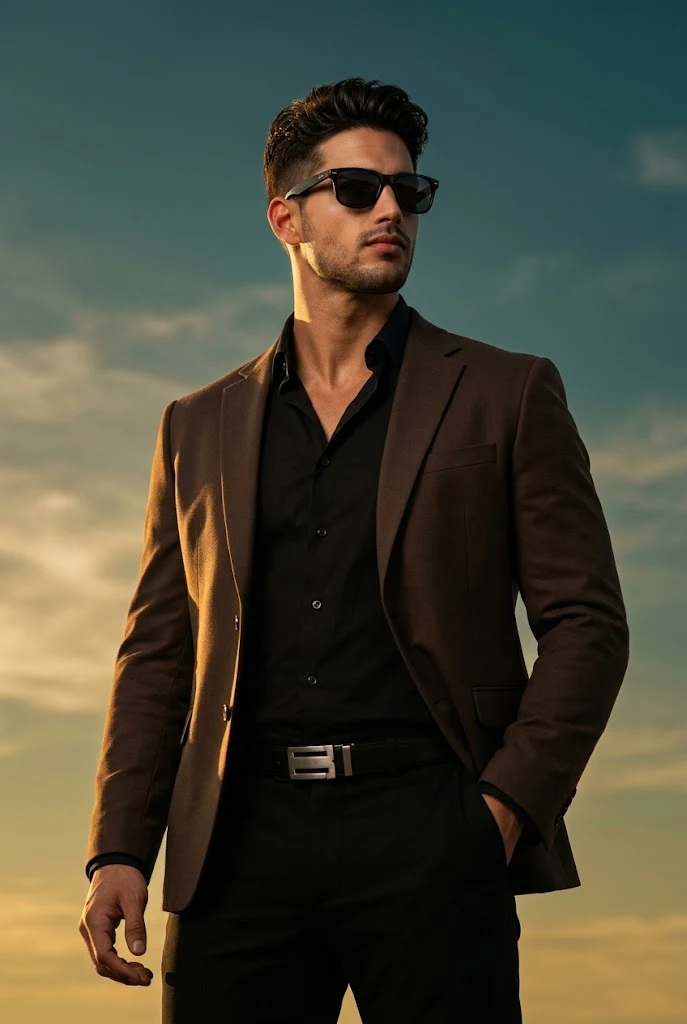Cinematic Male Portrait Movie Poster Luxury image 1
