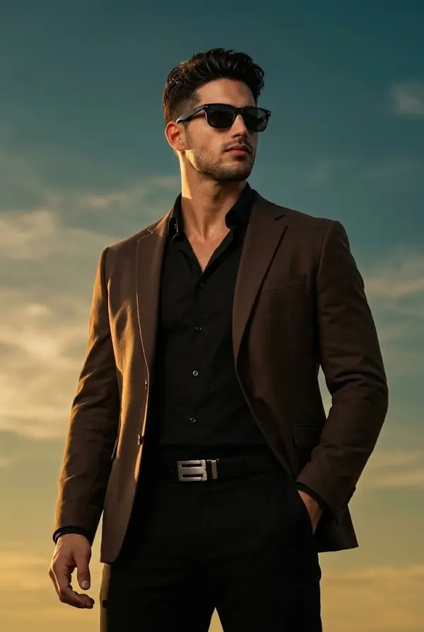 Cinematic Male Portrait Movie Poster Luxury