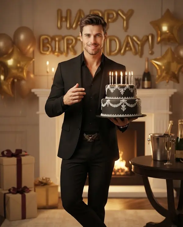 Cinematic Birthday Portrait in Luxury Interior