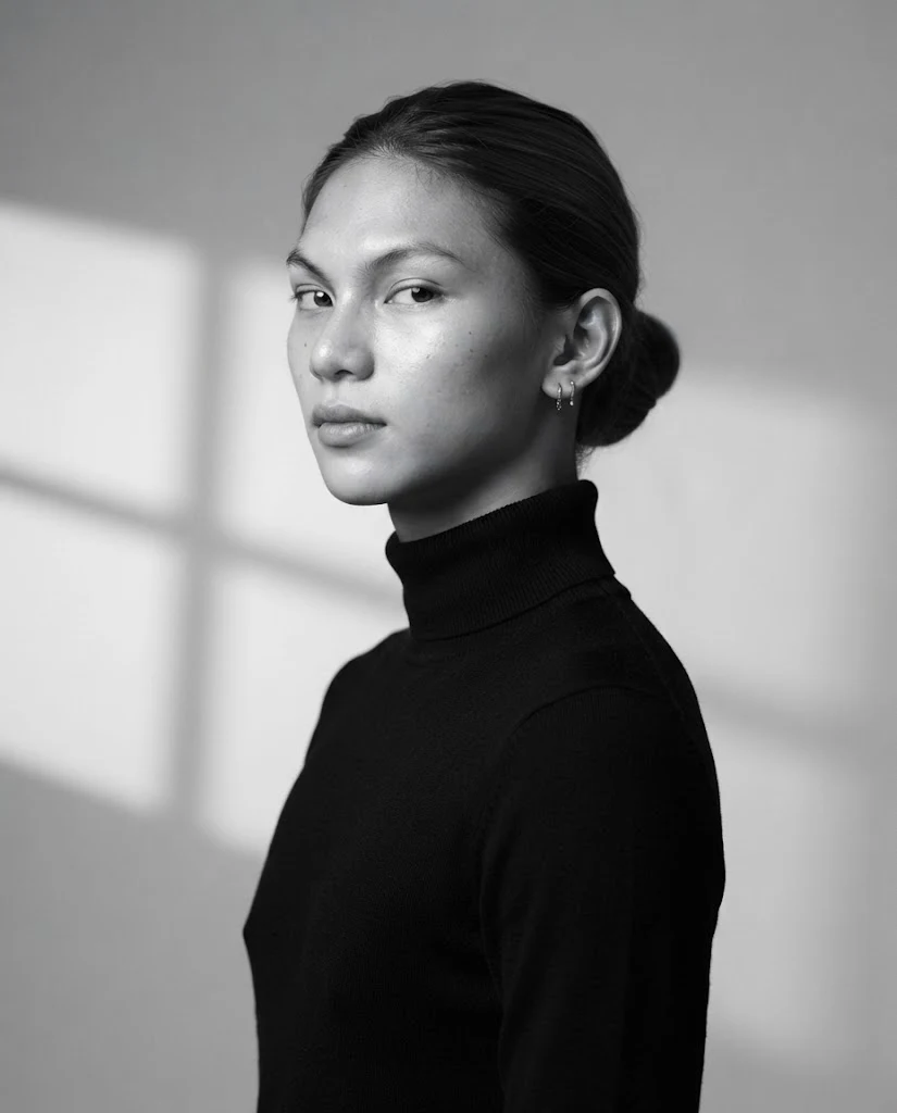 Hyper-realistic Black and White Studio Portrait image 1