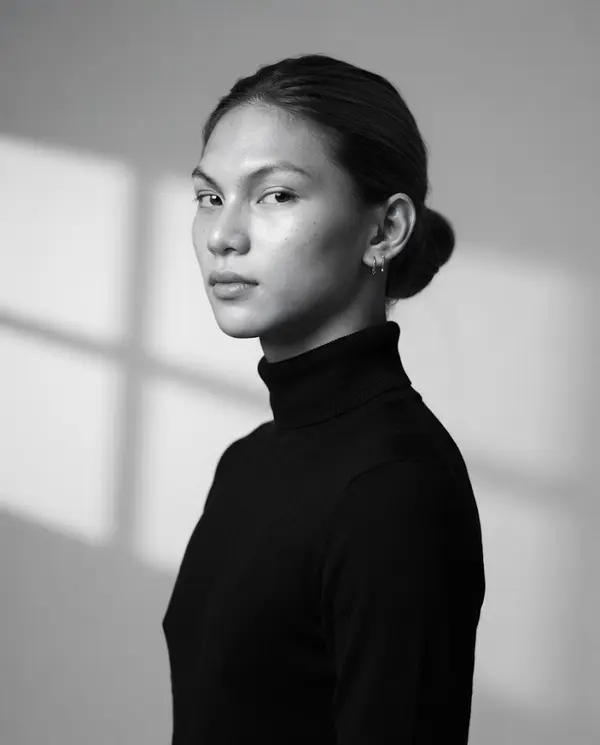 Hyper-realistic Black and White Studio Portrait