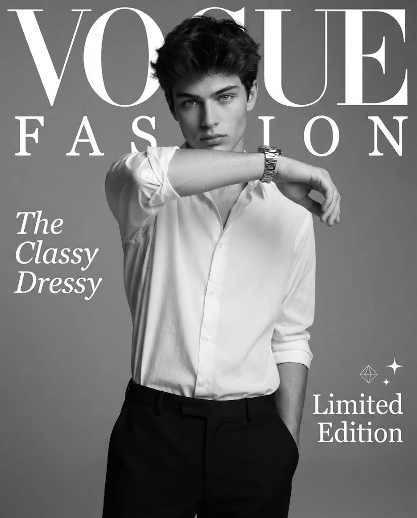 High Fashion Male Model Vogue Magazine Cover image 1