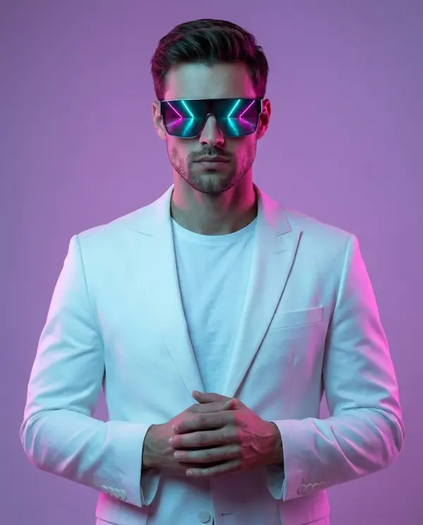 Cyberpunk Fashion Editorial Male Portrait