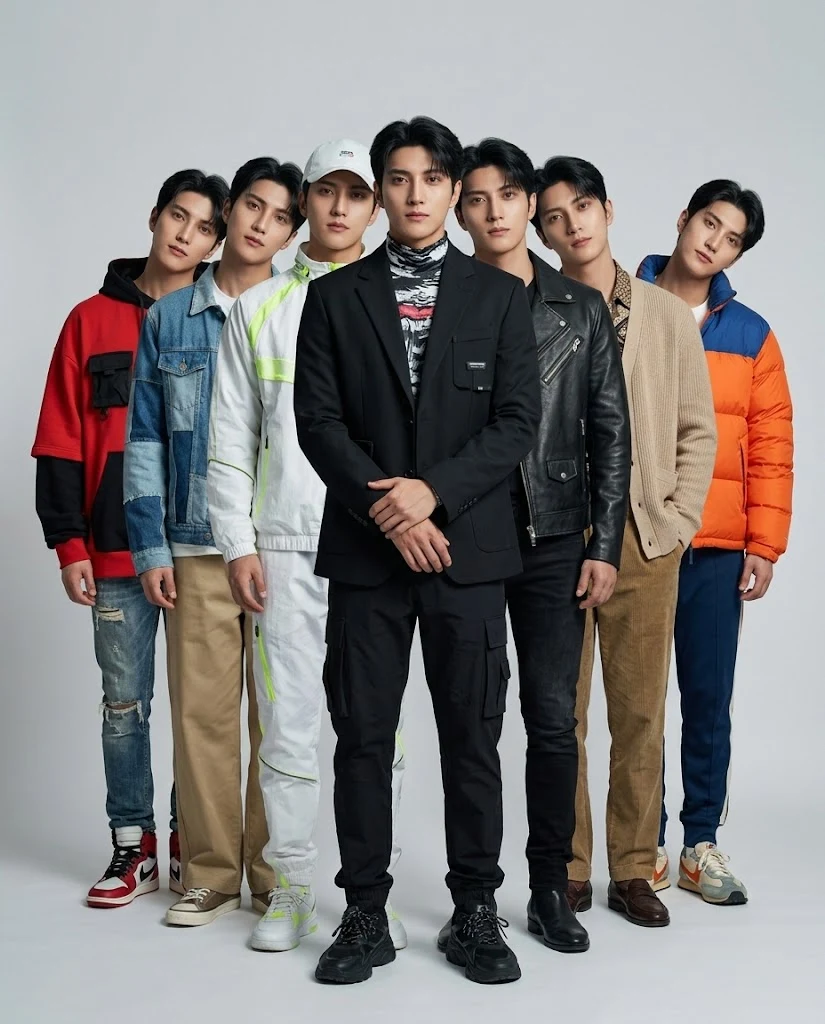 Photorealistic Fashion Editorial Male Clones image 1