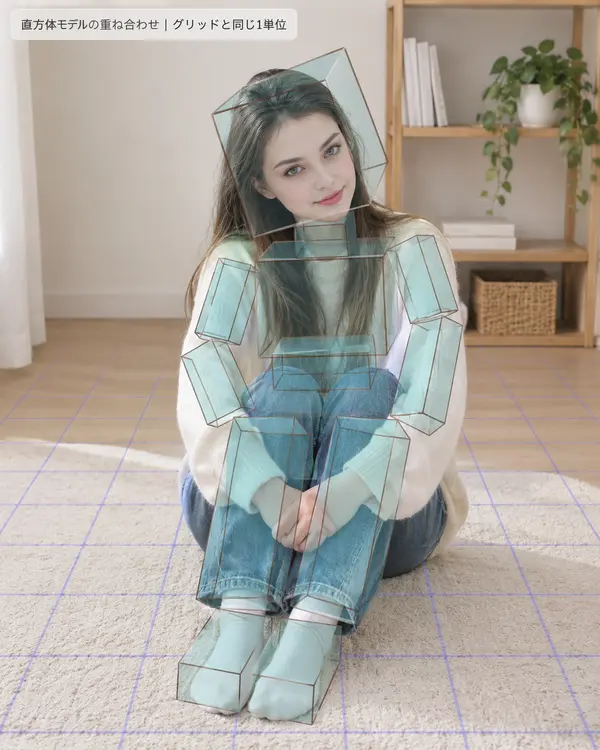 East Asian Woman Pose Analysis AR Portrait
