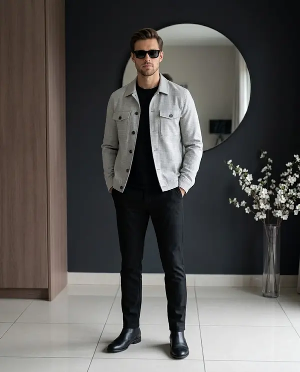 Minimalist Men's Fashion Editorial Portrait