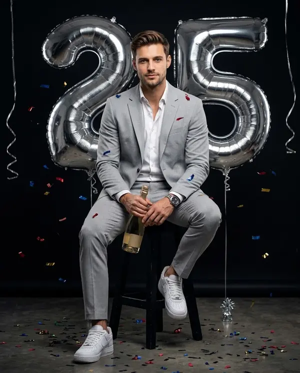 Stylish Man Birthday Portrait Studio Session