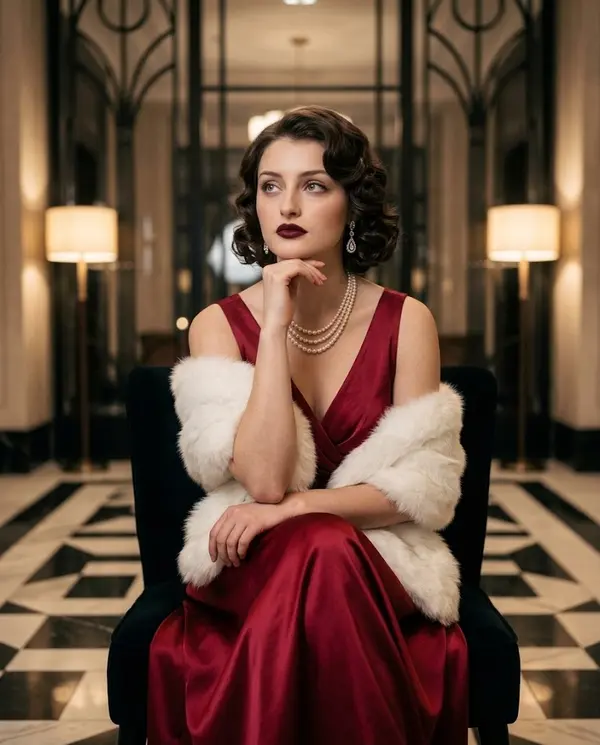 1940s Hollywood Portrait with Reference Identity Preservation