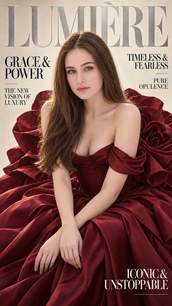 Luxury Fashion Magazine Cover Portrait