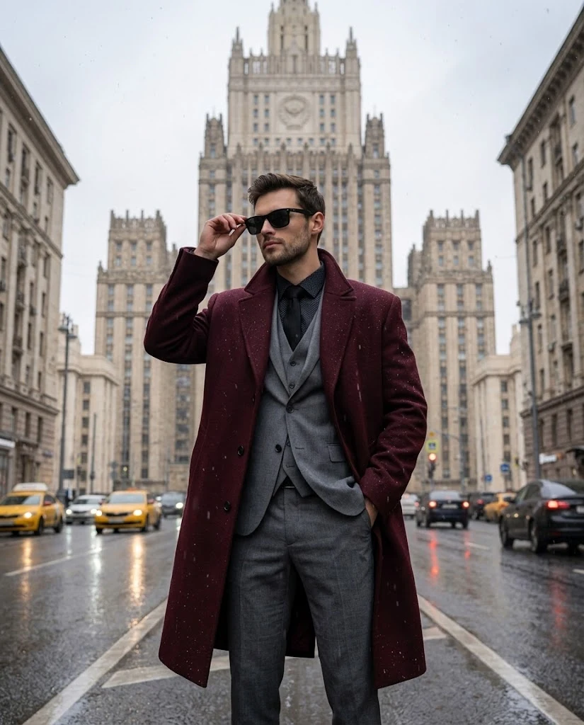 High Fashion Portrait Moscow Stalinist Architecture image 1