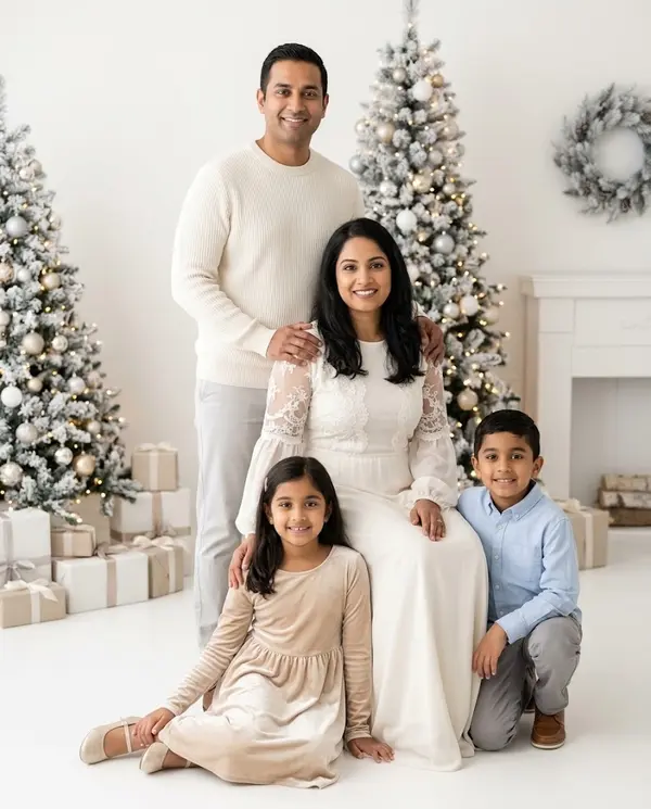 Premium Christmas Studio Family Portrait