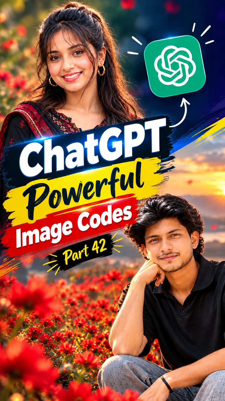 42 Creative floral and light portrait effect codes image 1