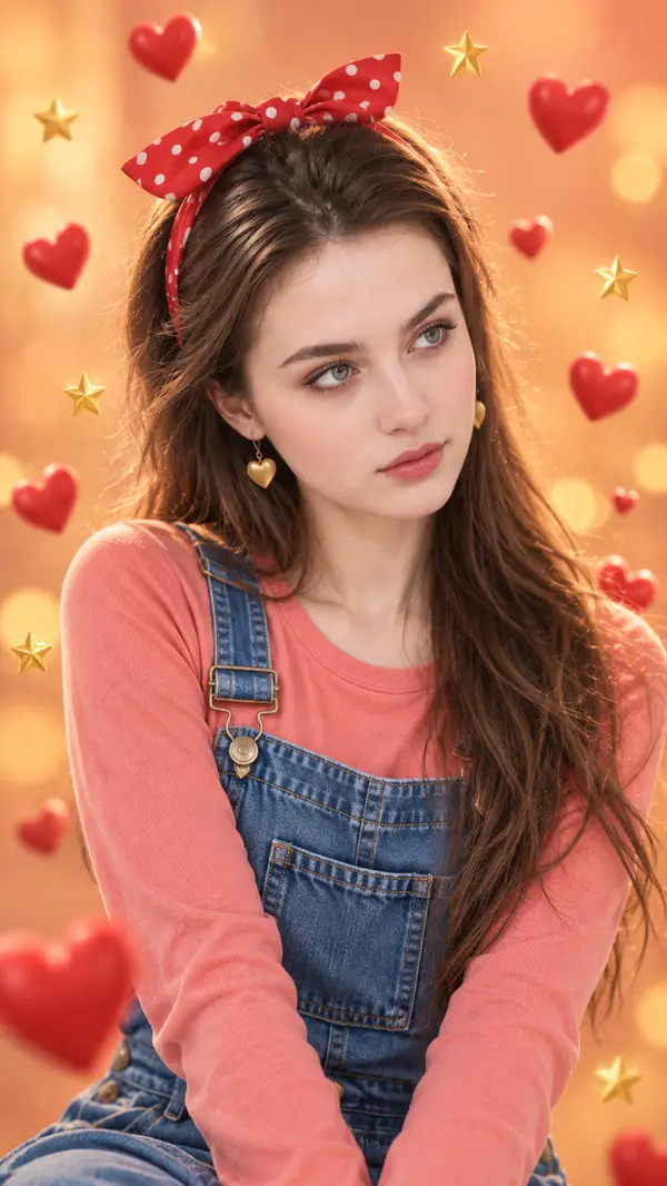 Cute Youthful Portrait with Kawaii Dreamy Style