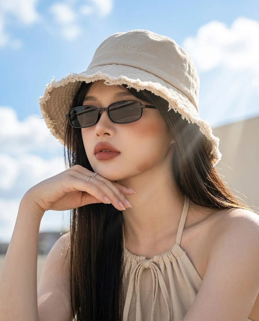 Young woman portrait bright natural sunlight image 1