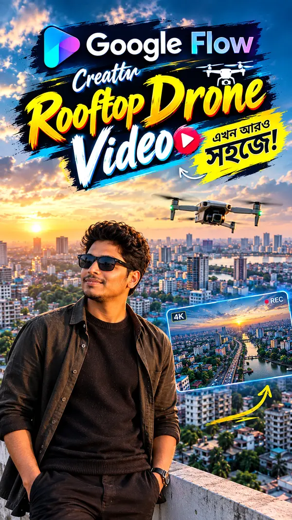 Modern Rooftop in Dhaka Video Prompt